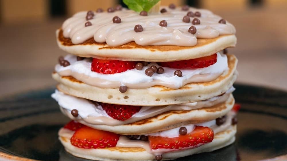 Американска палачинка Буено с пресни ягоди